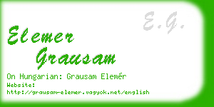 elemer grausam business card